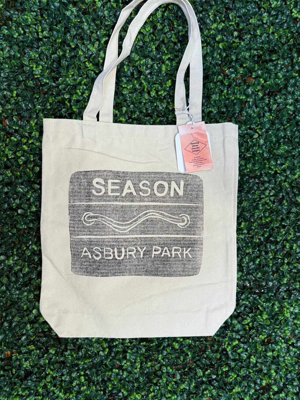 Asbury Park Beach Badge Tote Bag