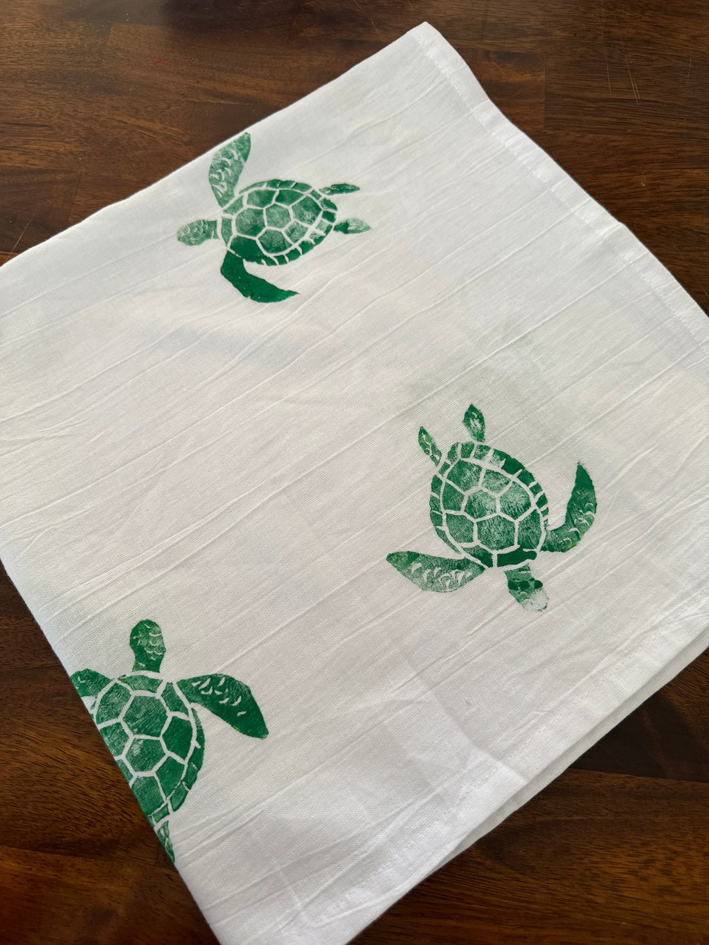 Green Turtle Tea Towel