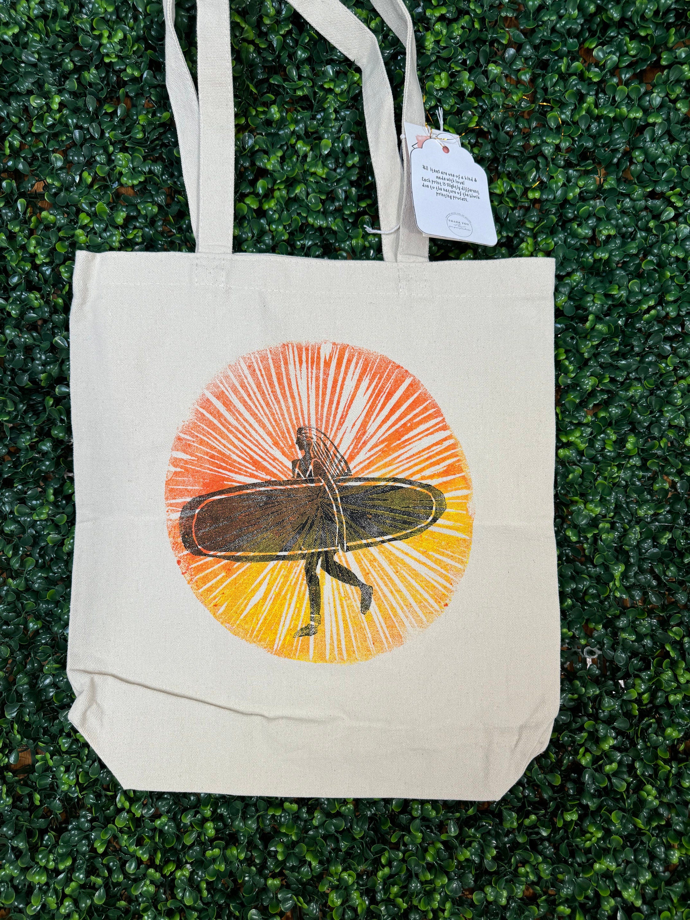 Surfer girl sunset #1  Tote Bag