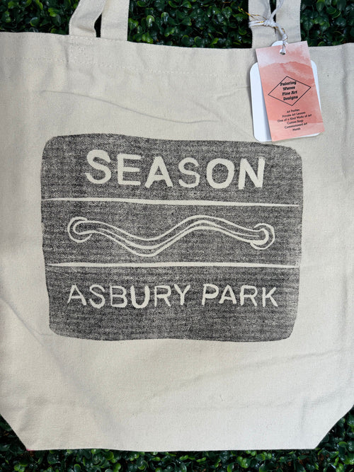 Asbury Park Beach Badge Tote Bag