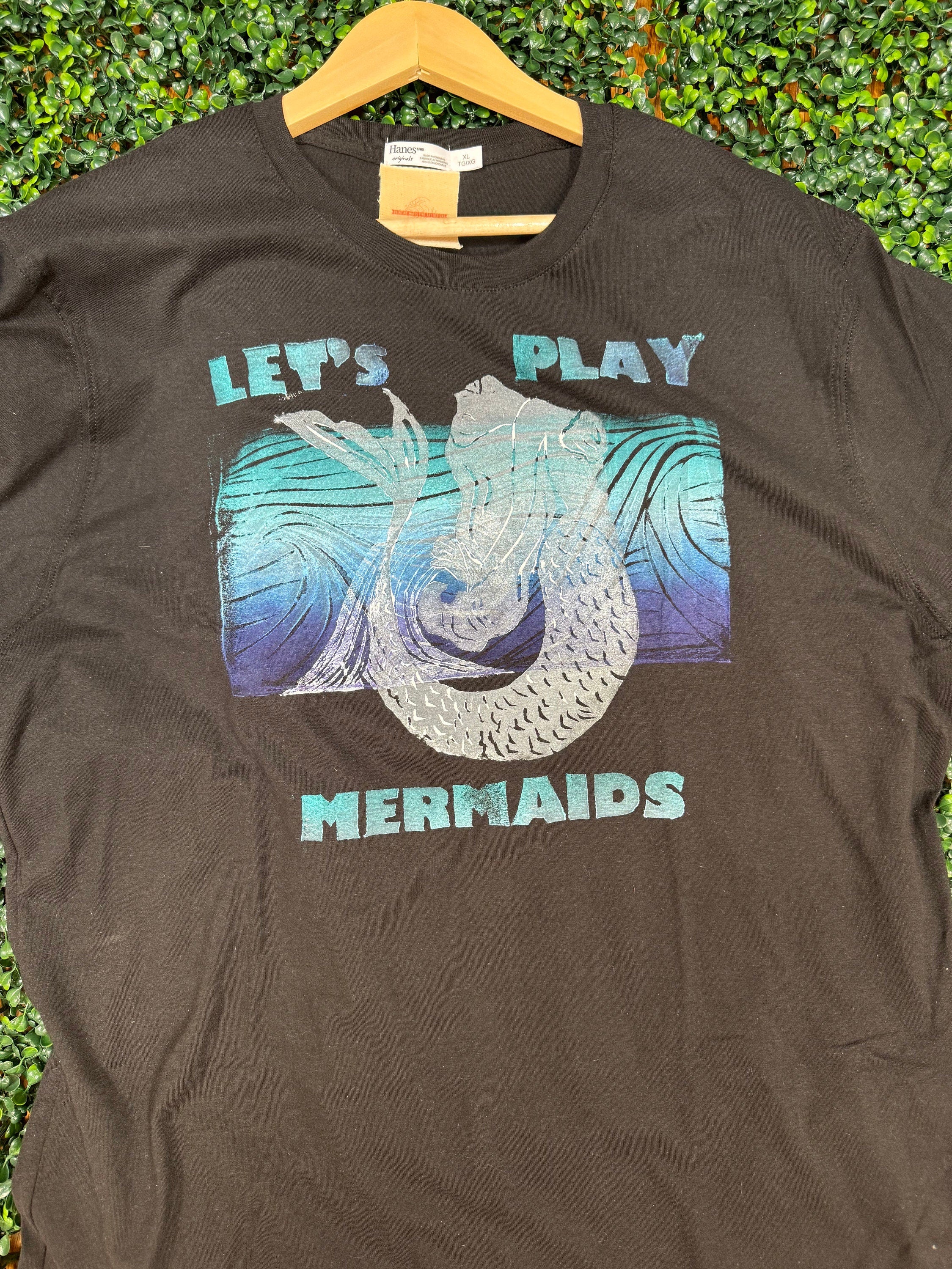 Let’s Play Mermaids Black T-shirt