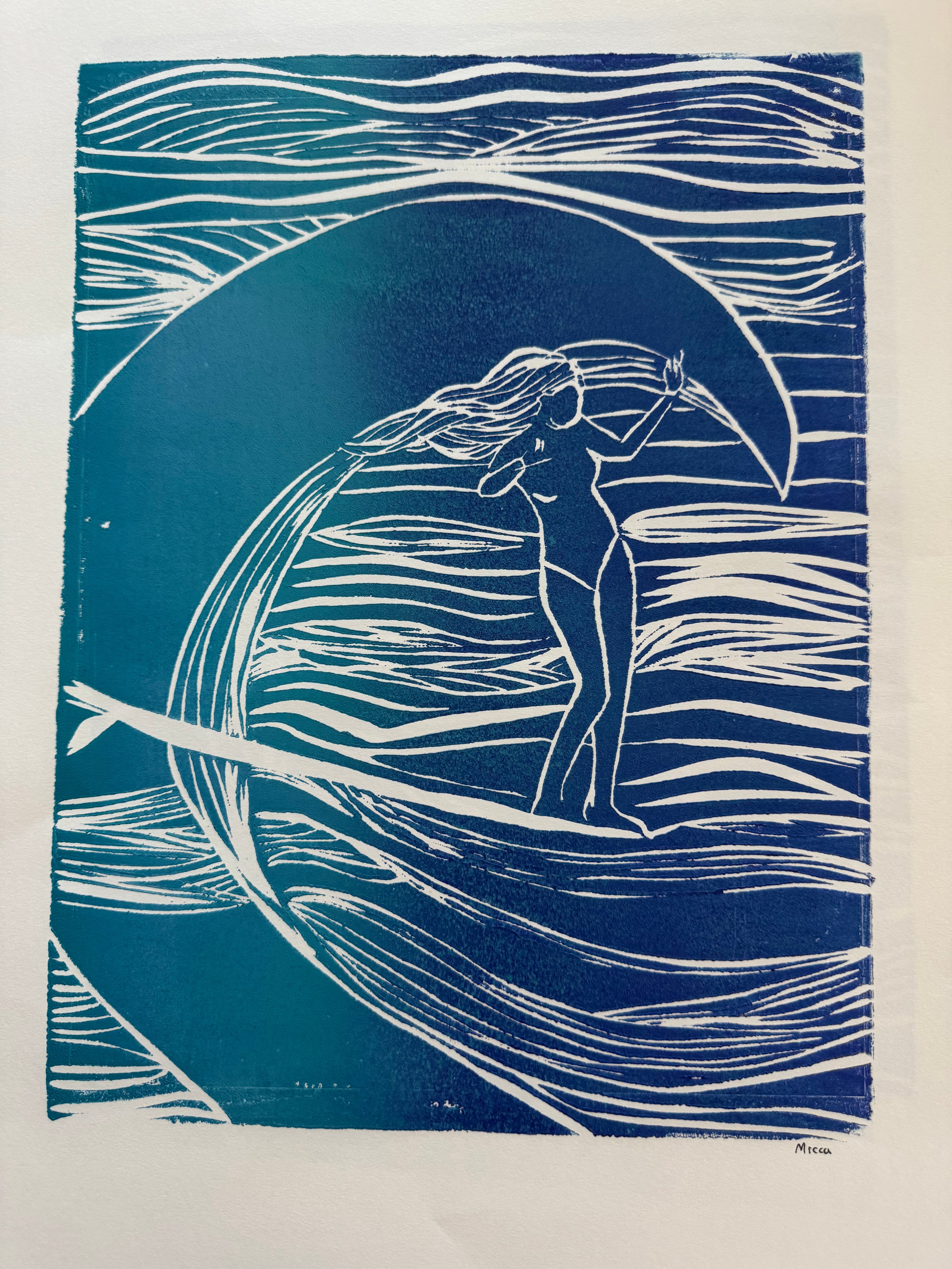 Hang 10 Surfer Girl Print