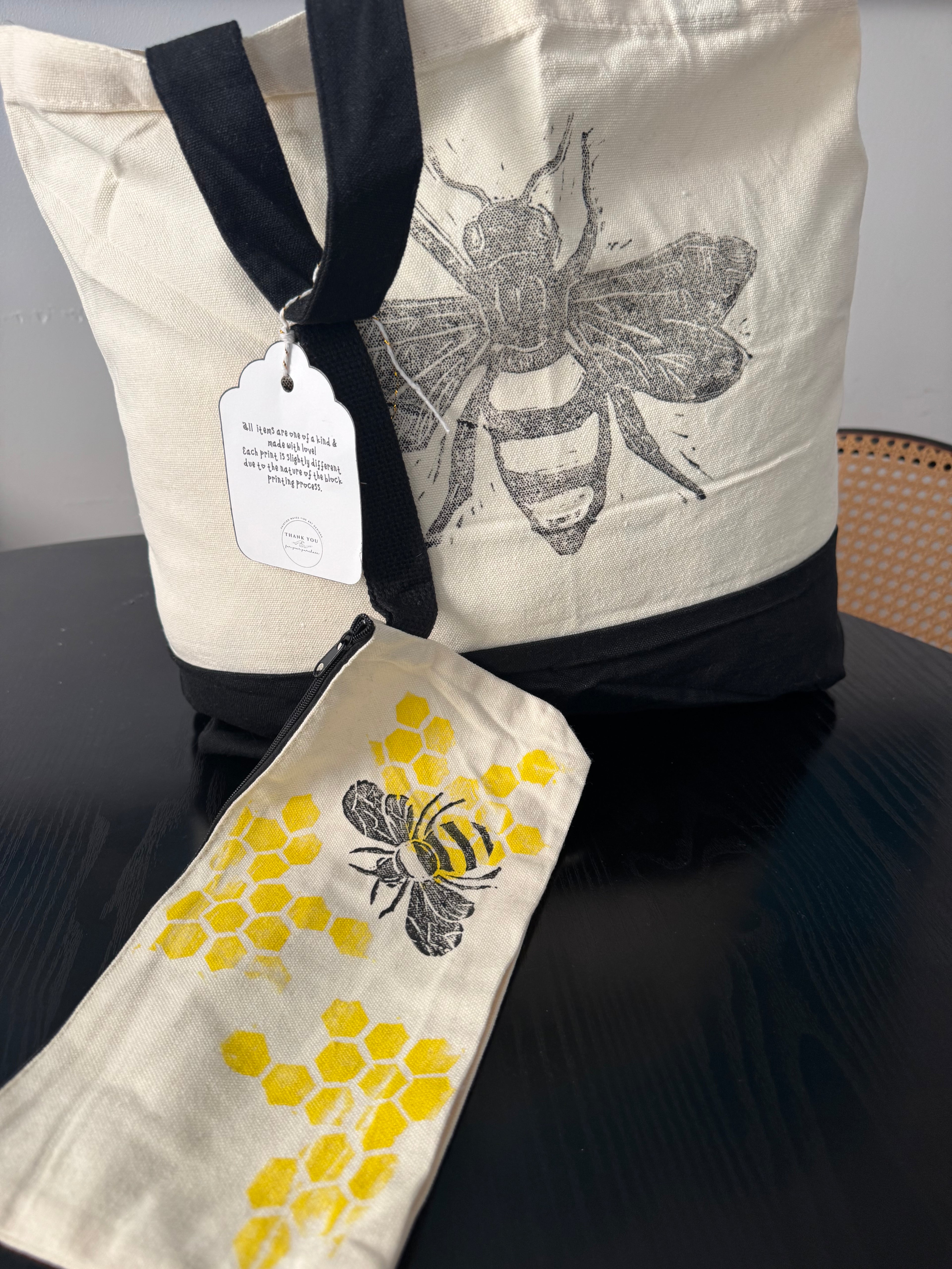 Bee Tote & Wristelt