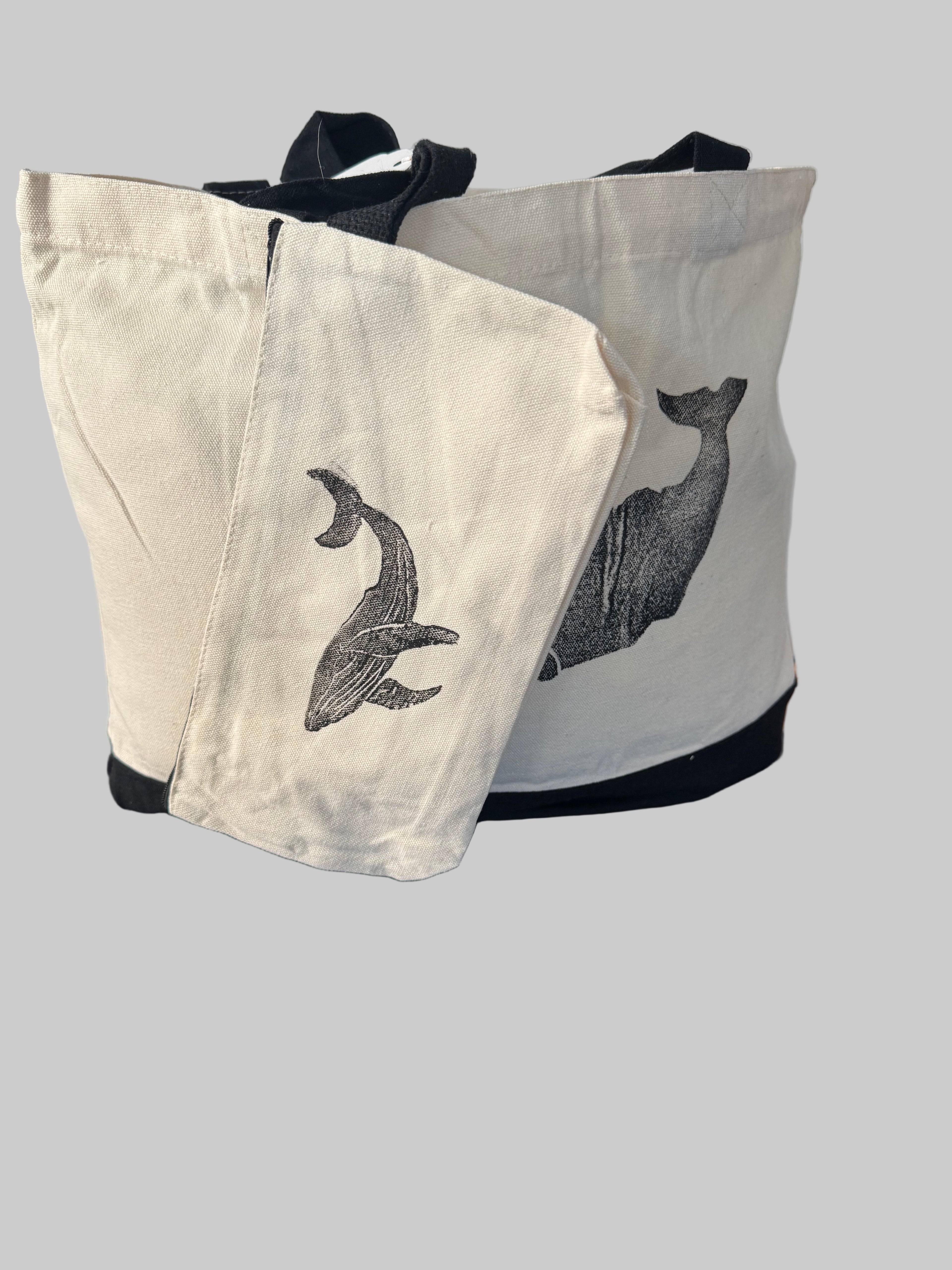Whale tote Bag & Wristlet