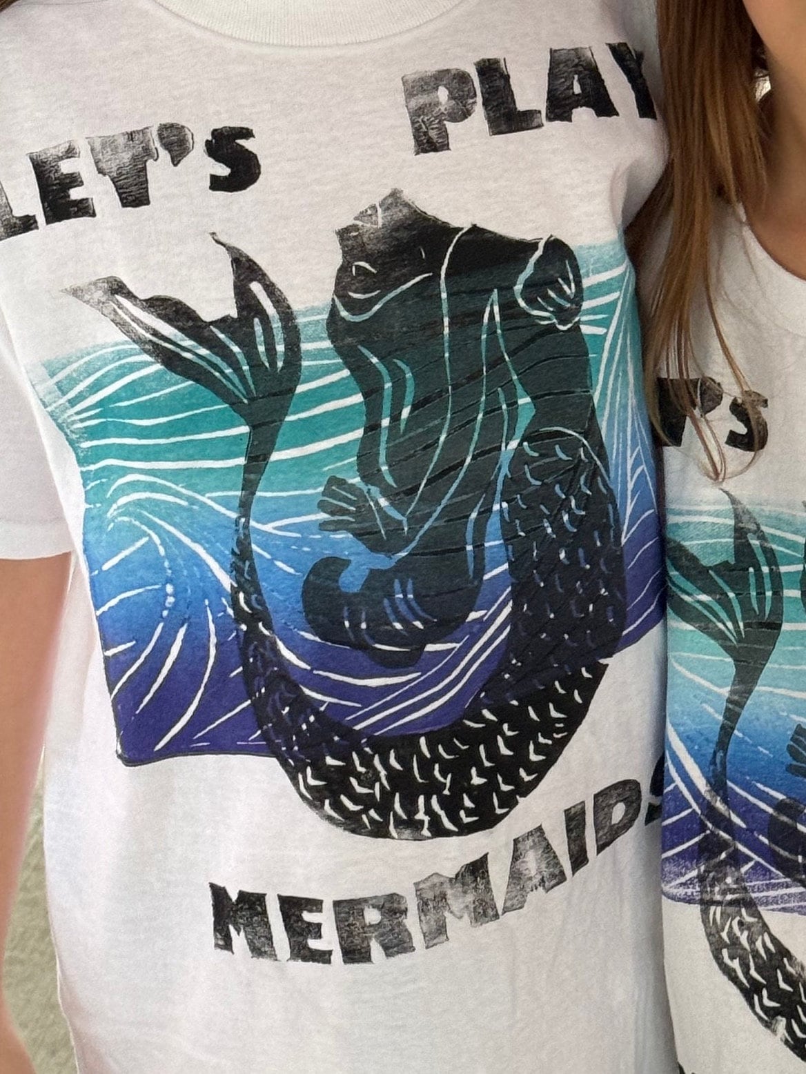 Let’s Play Mermaids white T-shirt