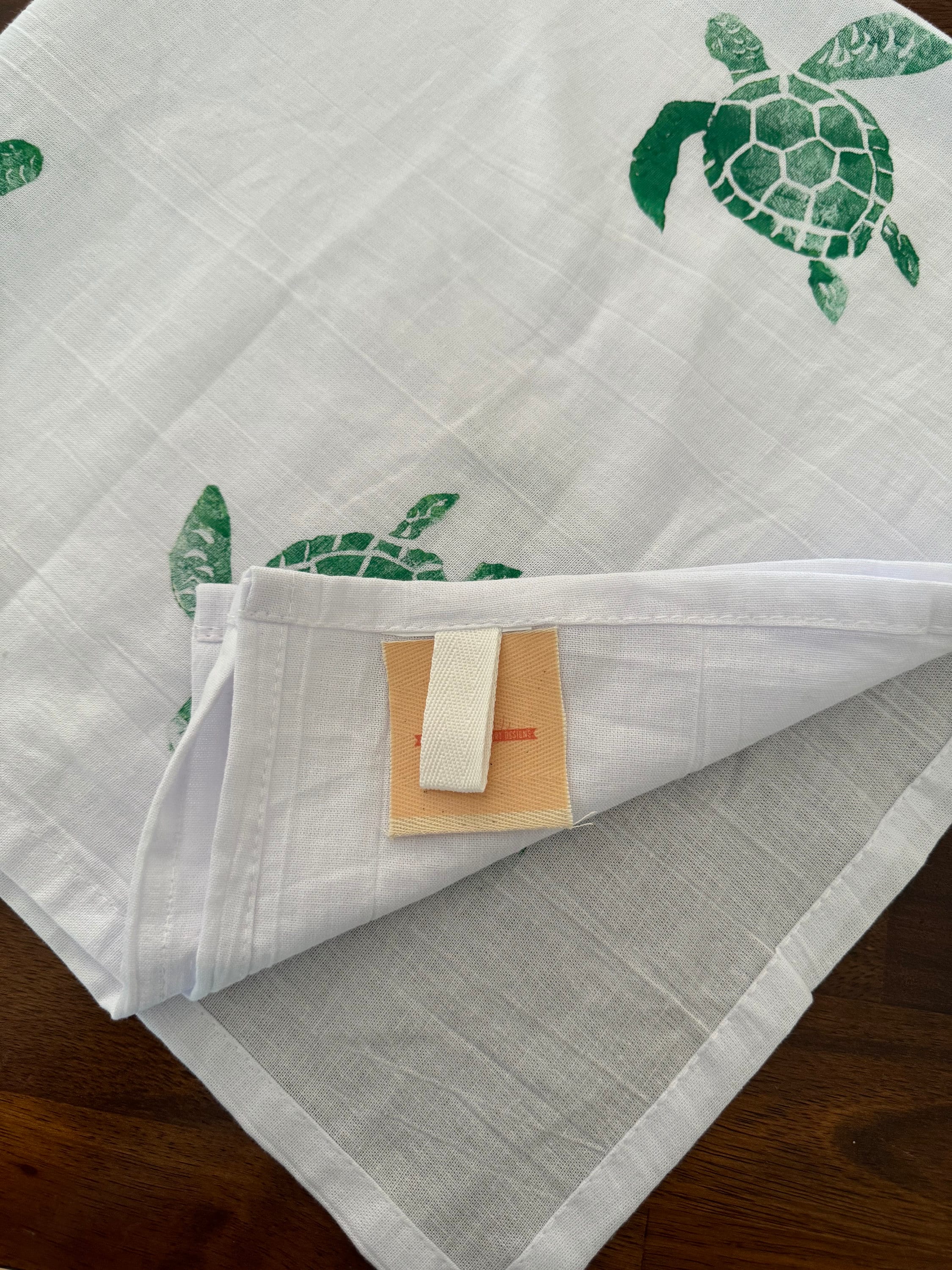 Green Turtle Tea Towel