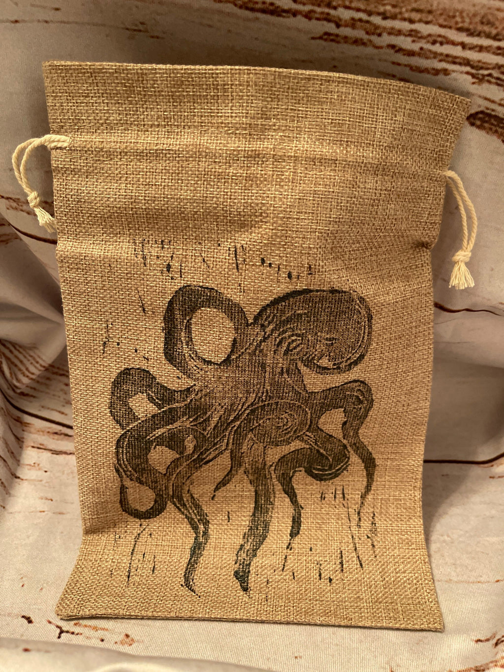 Burlap gift bag