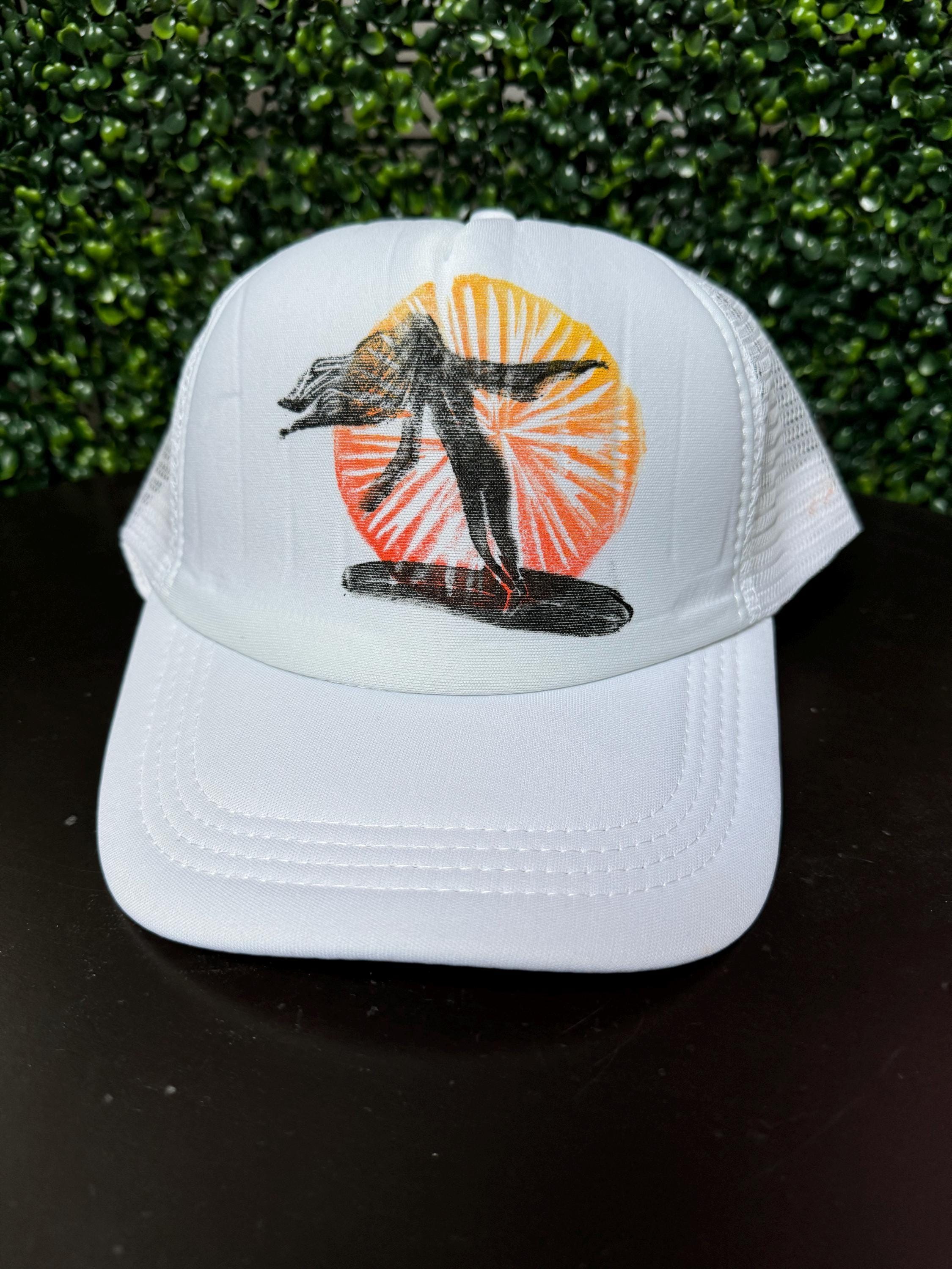 Surfer girl  trucker hat in white