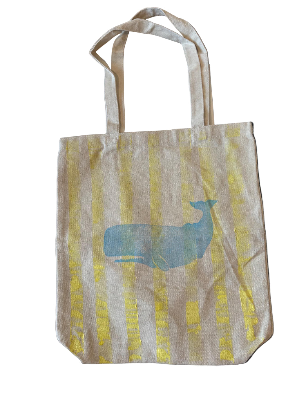 Whale stripe beach bag Tote Bag shopping bag